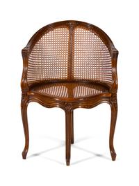 A Louis XV Style Carved Corner Chair