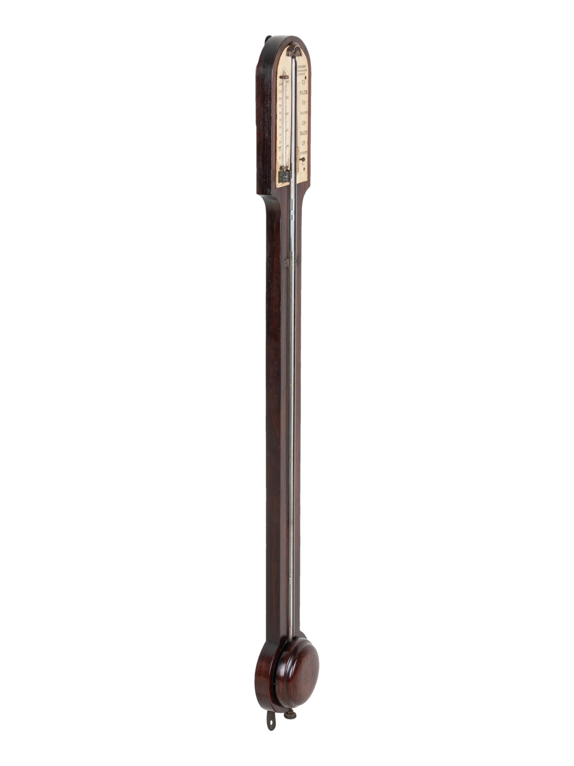 An English Rosewood Stick Barometer