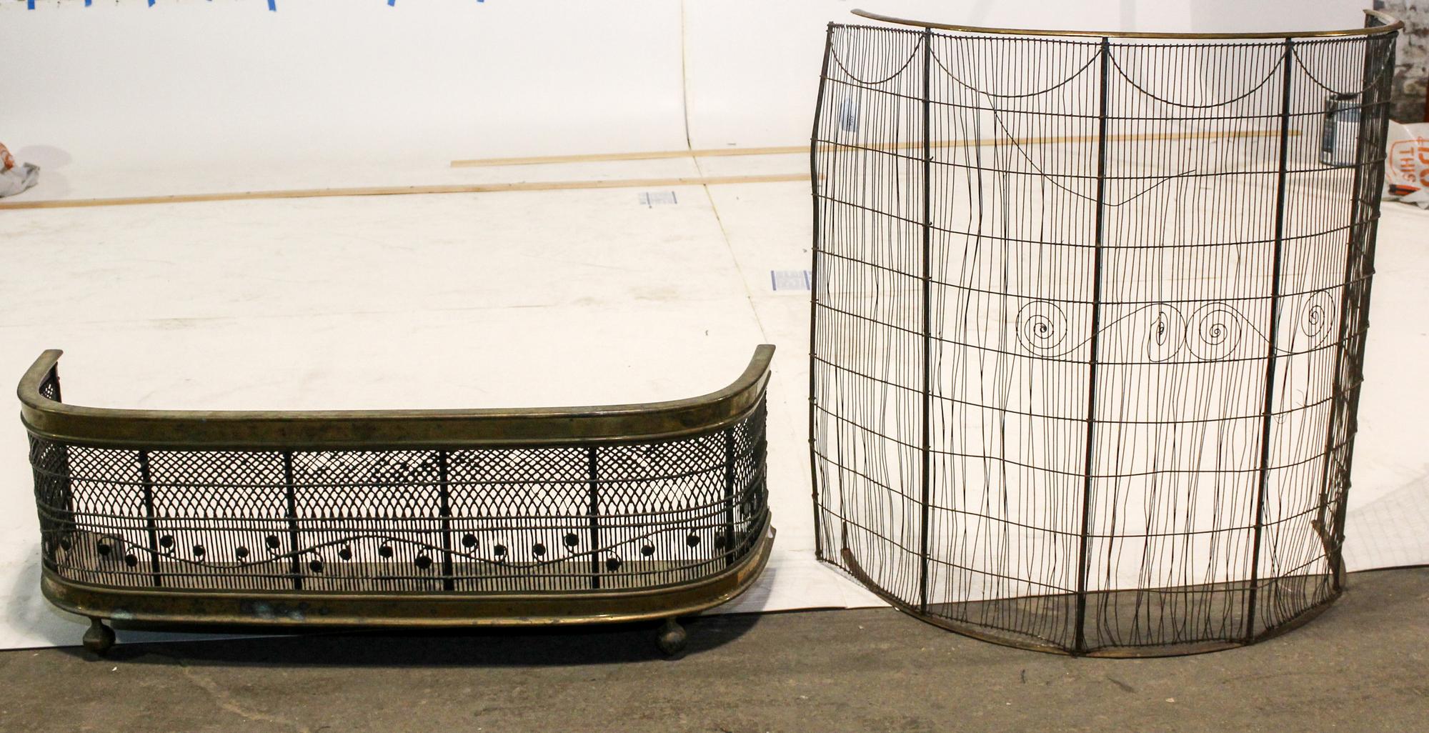 An Assembled Set of Fireplace Equipment Height of first 16 inches. — 19TH AND 20TH CENTURY