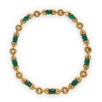 Van Cleef & Arpels, Yellow Gold, Chalcedony, and Diamond Convertible Necklace