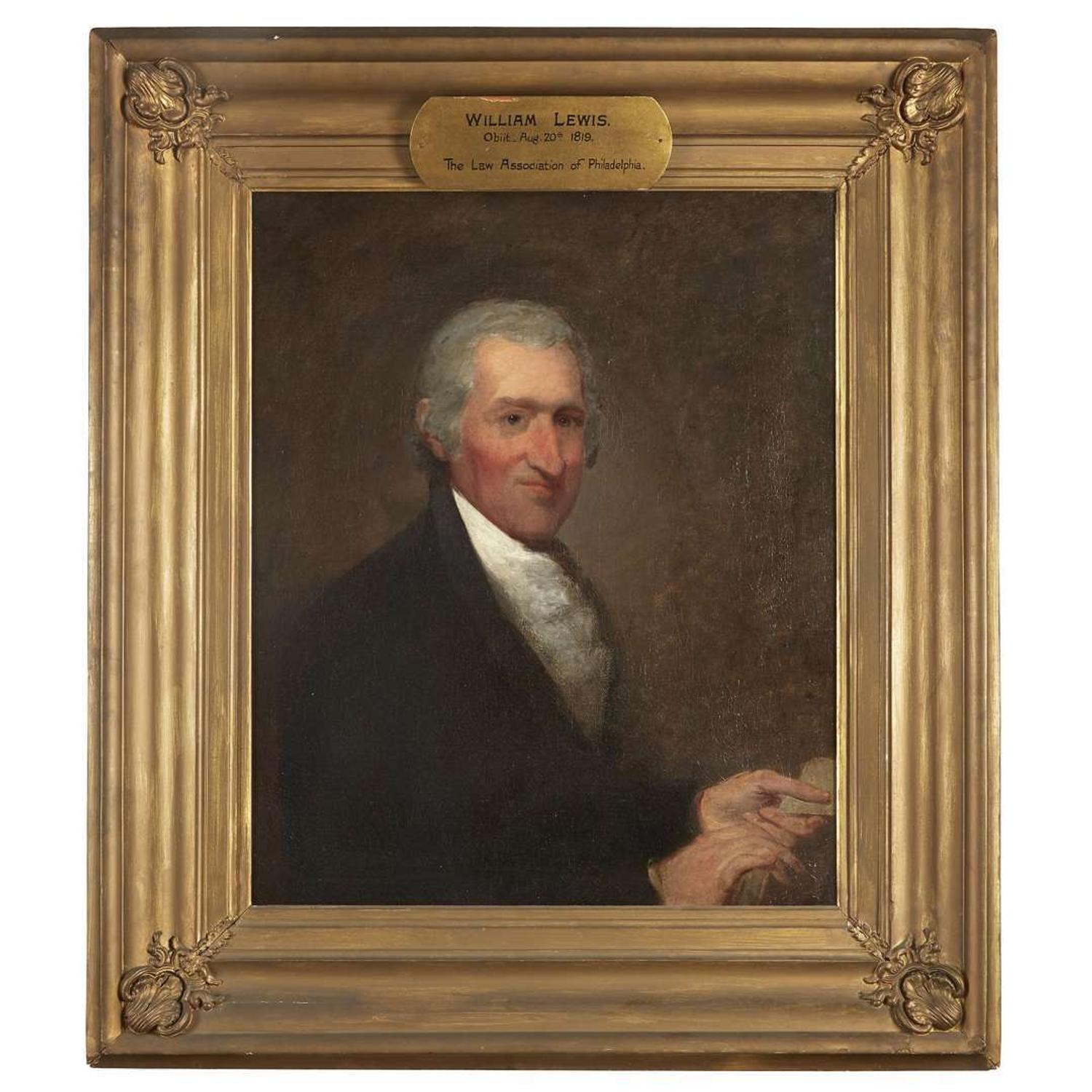 John Neagle (1796-1865) after Gilbert Stuart (1755-1828) Portrait of William Lewis (1750-1819)