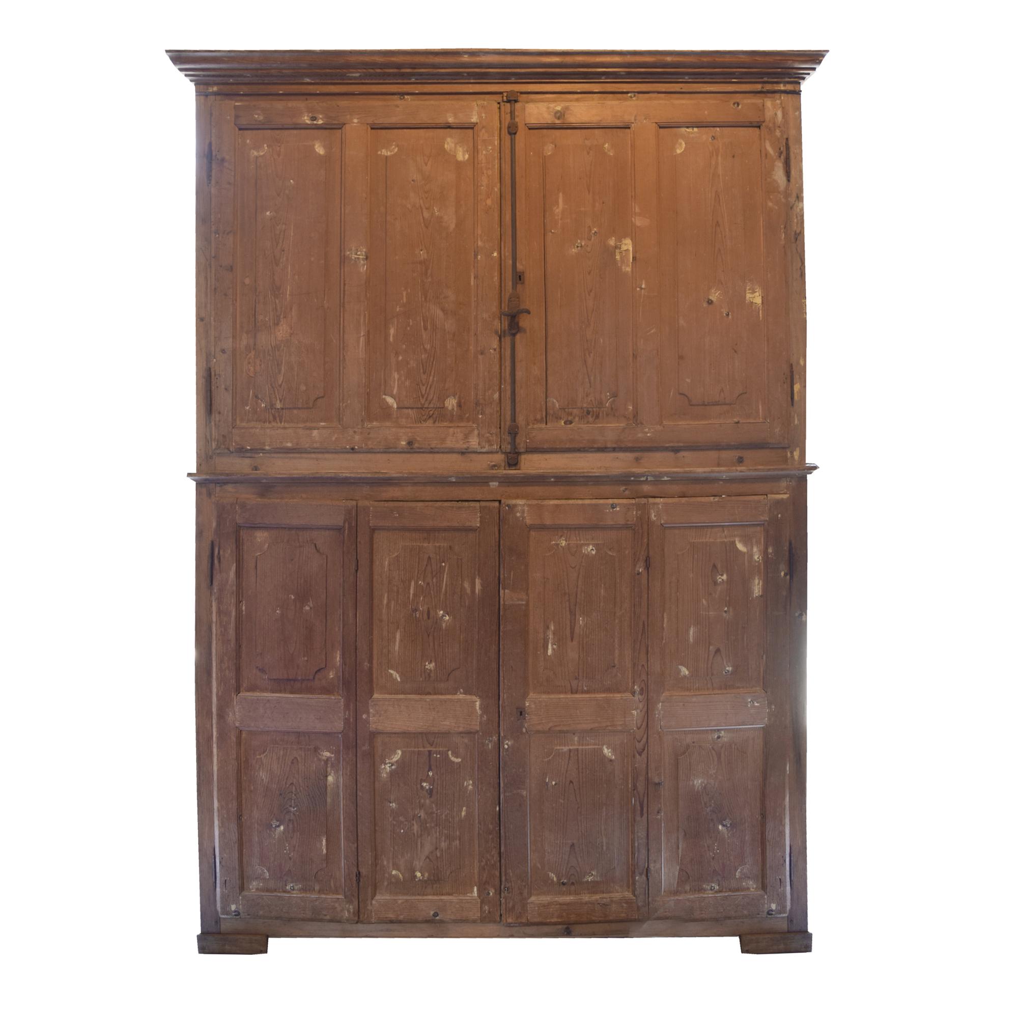A Painted Candle Cabinet 79" W x 34" D x 109" H — Italy, 18th Century
