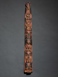 Northwest Coast Painted Model Totem Pole