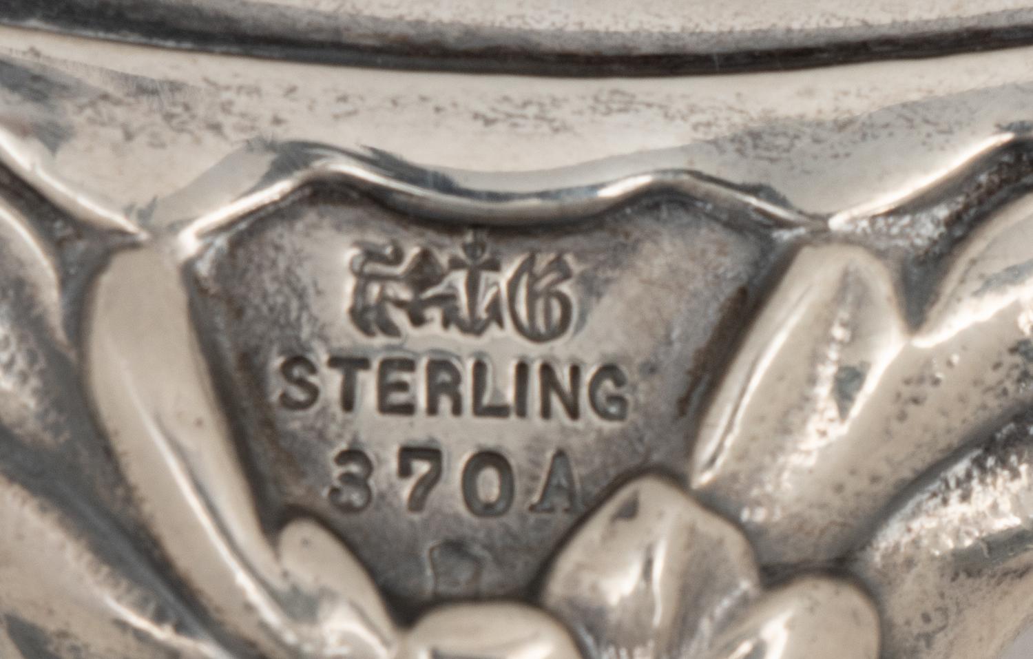 An American Silver Repoussé Hand Mirror