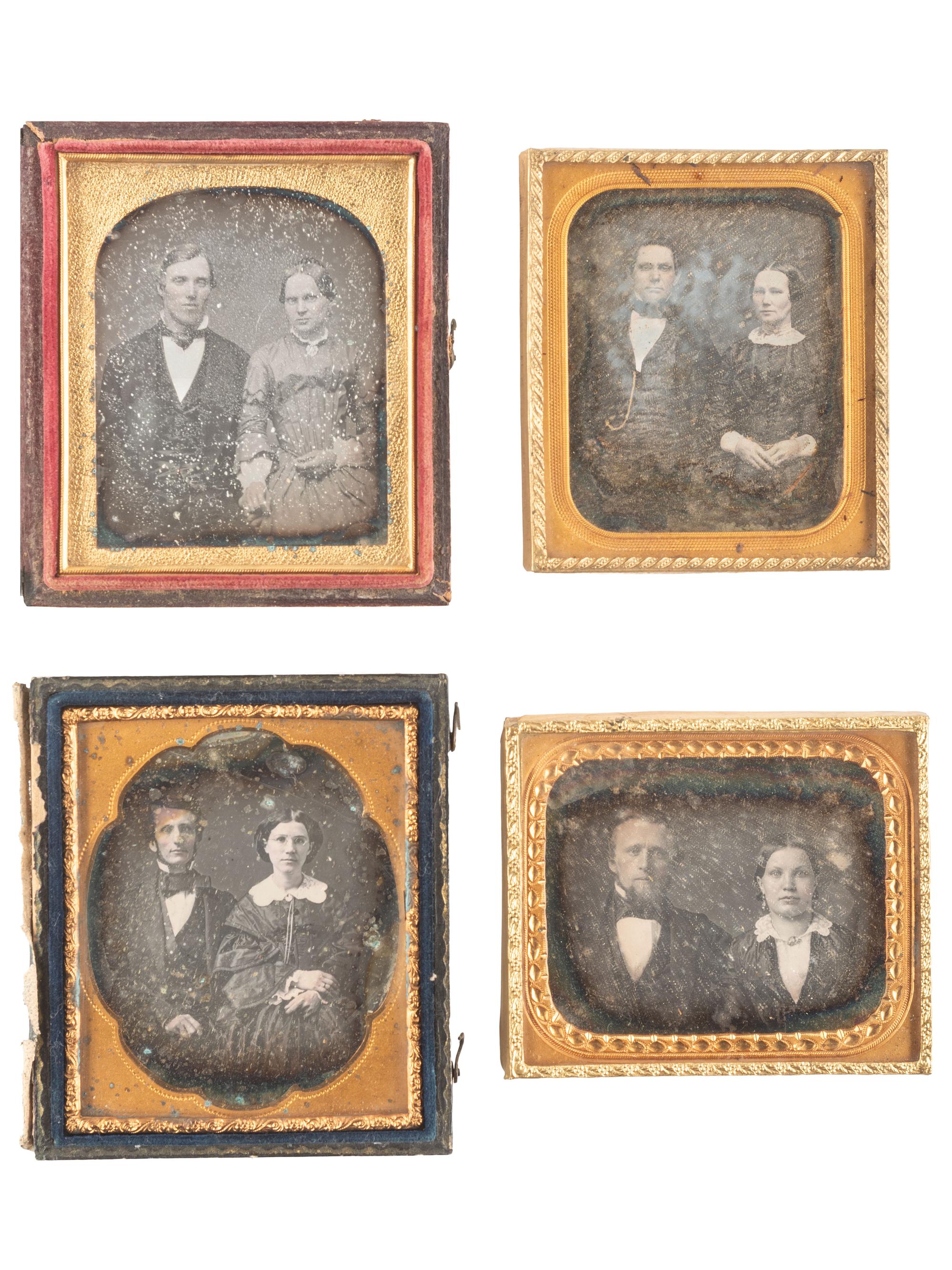 [EARLY PHOTOGRAPHY]. 20 sixth plate daguerreotype portraits of couples.