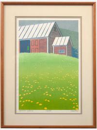 Sabra Field (American b.1935) - Fields and Mountains together with Dandelion Galaxies