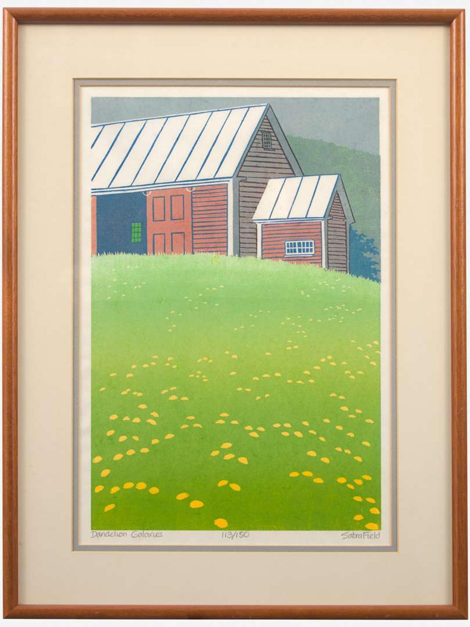 Sabra Field (American b.1935) - Fields and Mountains together with Dandelion Galaxies