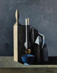 Duilio Barnabe, (Italian, 1914-1961), Still Life with Lamp, c. 1958