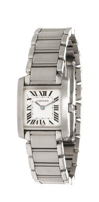 A Stainless Steel Ref. 2300 "Tank Francaise" Wristwatch, Cartier, 34.20 dwts.
