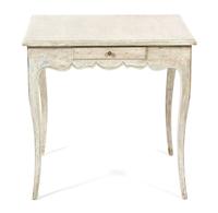 A Louis XV Style Carved and Painted Game Table Height 29 x width 30 x depth 30 inches. — 20TH CENTURY