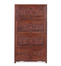A Carved Huanghuali 'Dragon' Cabinet