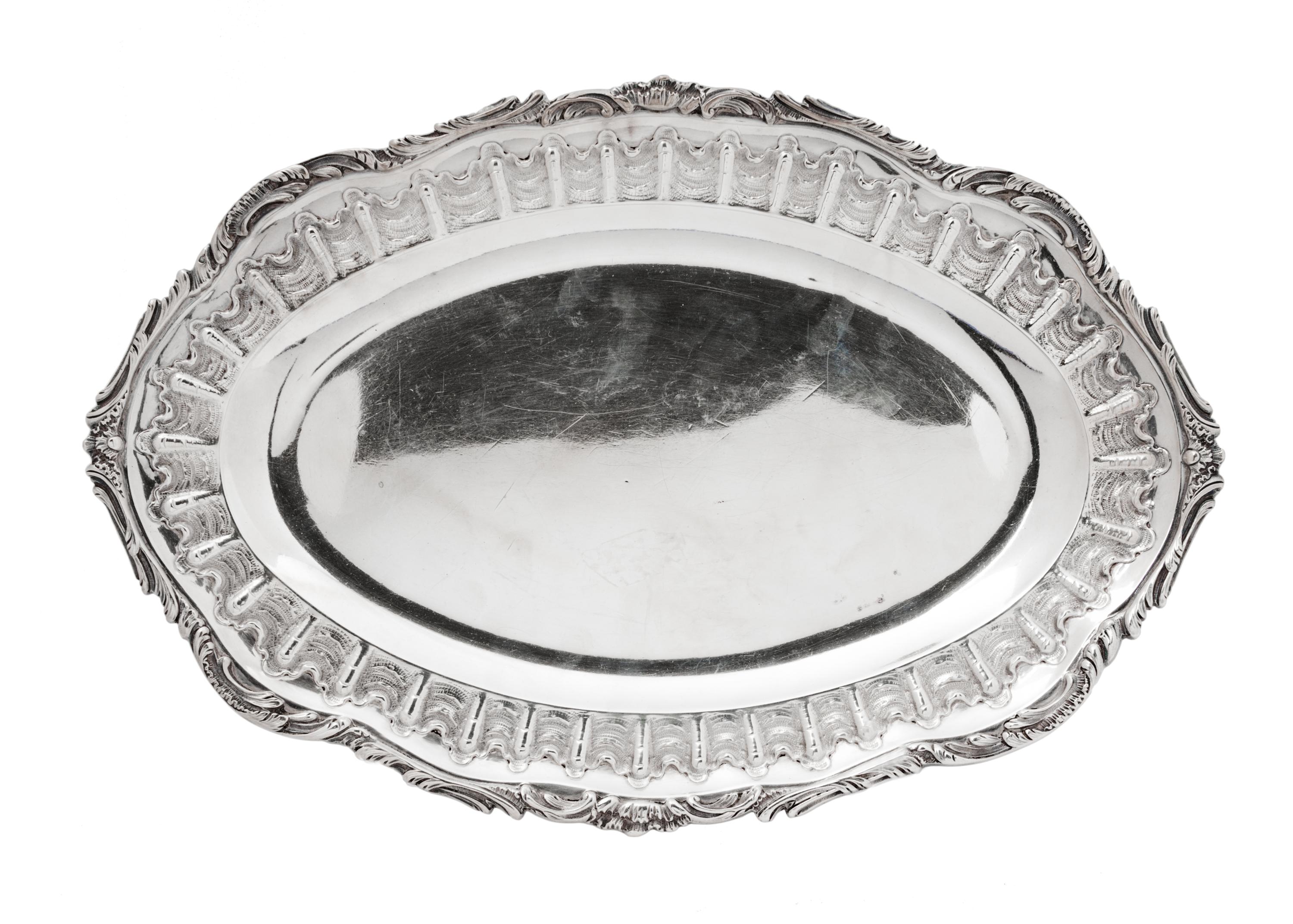 Two French Silver Trays