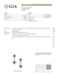 BURMESE RUBY AND DIAMOND EARRINGS