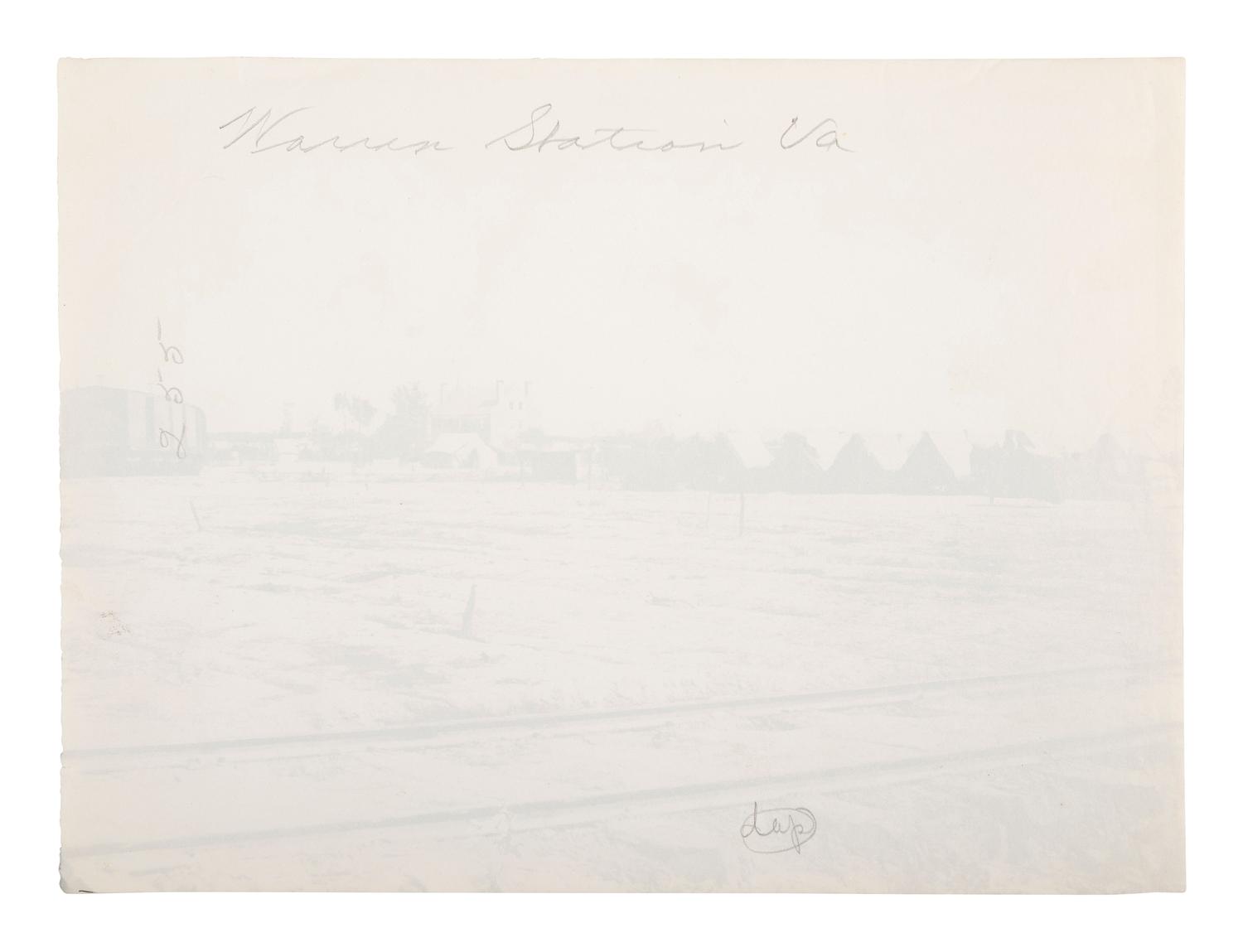[CIVIL WAR]. O'SULLIVAN, Timothy H., (1840-1882), photographer. Warren Station, front of Petersburg, Virginia . 1861-1865.