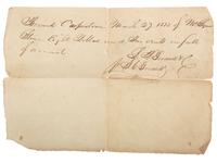 [WAR OF 1812]. Group of 9 documents related to New York tavern owner Squire Stone (1791-1884), including appointment to 60th New York Regiment of Infantry.