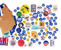 (Politics Memorabilia) Assorted political campaign materials, comprising: