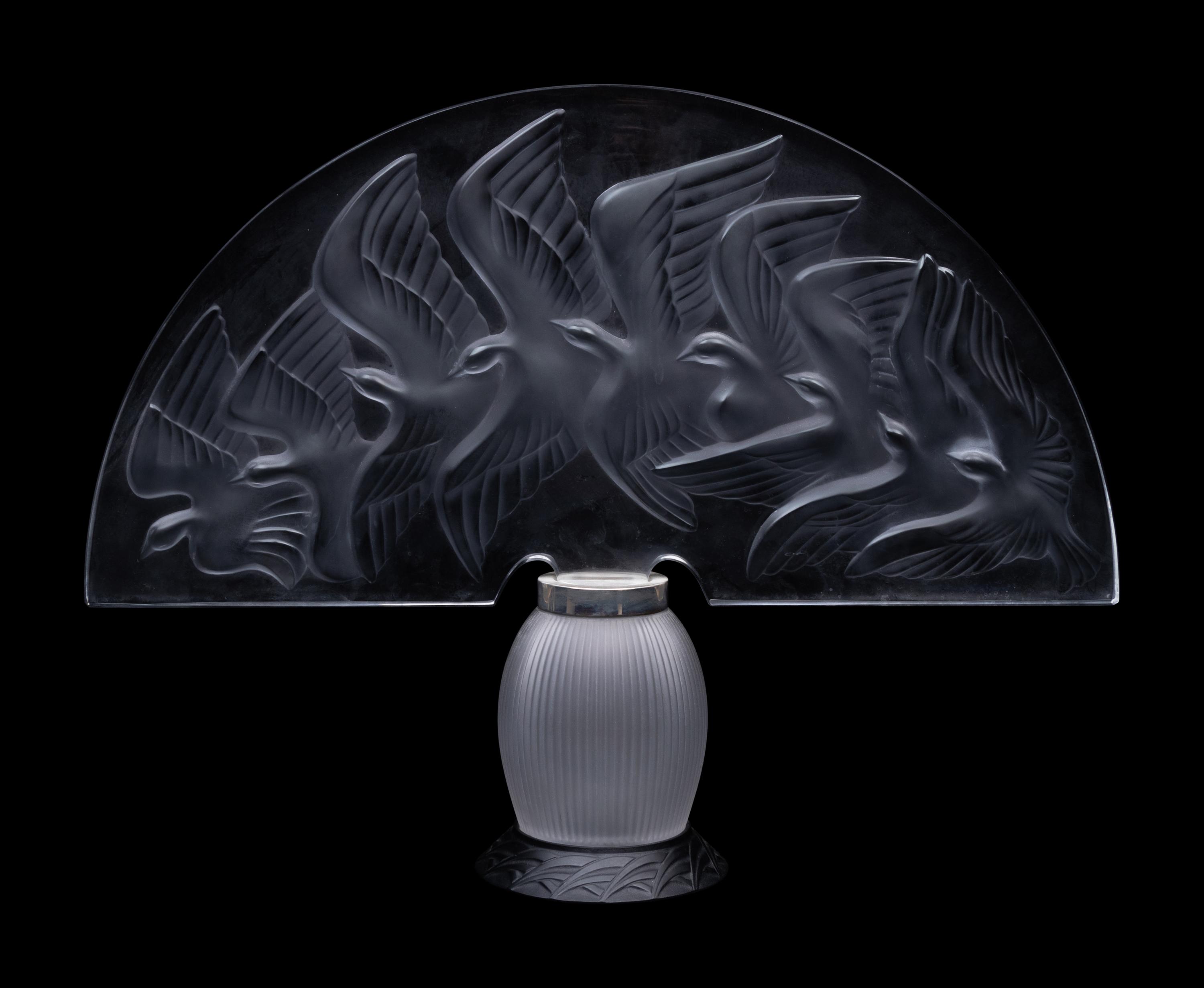 A Lalique Hokkaido Lamp