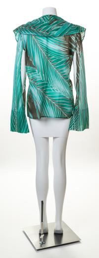 A Gucci Green Cotton Blouse, No size.