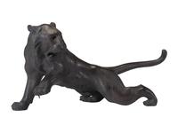 A Japanese Meiji Bronze Tiger and Alligator Sculptural Group