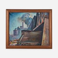 Charles Rosen (American, 1878–1950) Railroad Bridge (Columbus, Ohio)