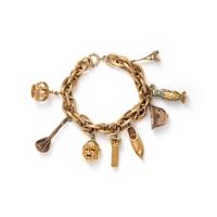 YELLOW GOLD CHARM BRACELET