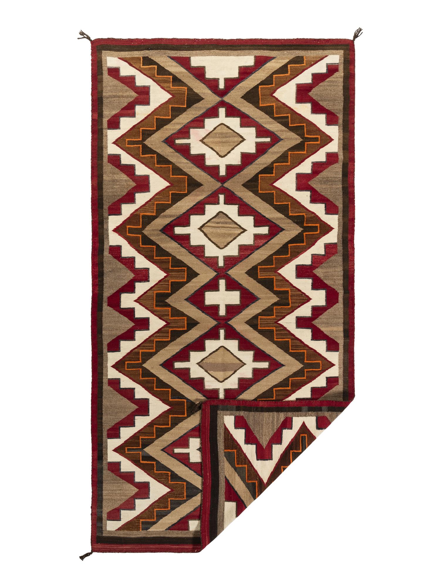 Navajo Red Mesa Pattern Weaving / Rug