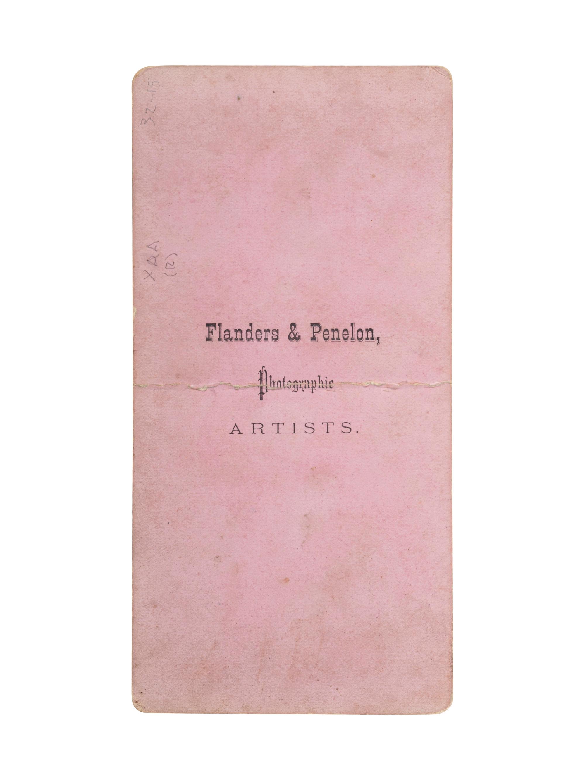 [NATIVE AMERICANS]. FLANDERS & PENELON, photographers. A group of 2 stereoviews of Native American subjects taken at Verde and San Carlos Reservations. Arizona: [Spring-Summer 1874].