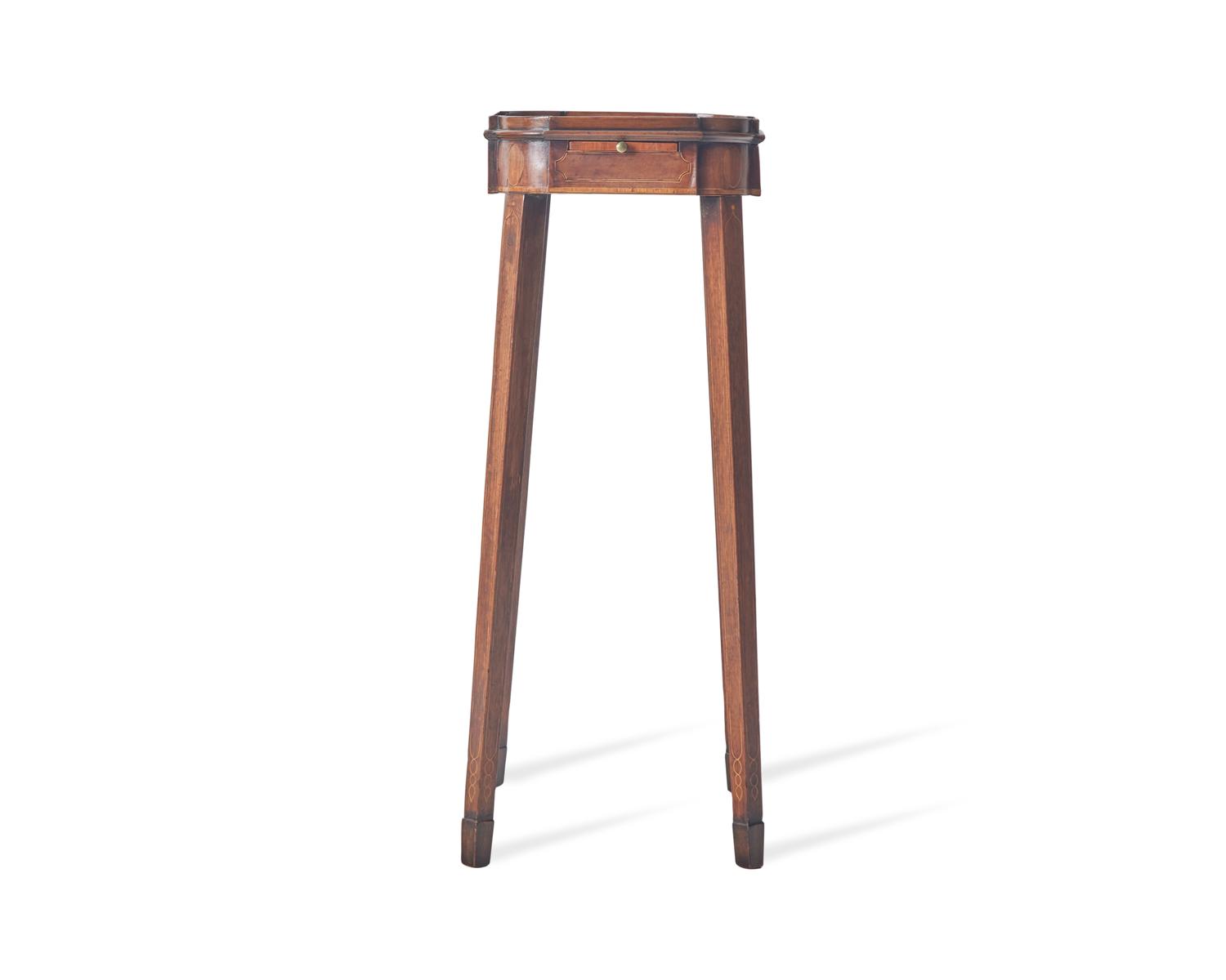 A George III Inlaid Mahogany Kettle Stand