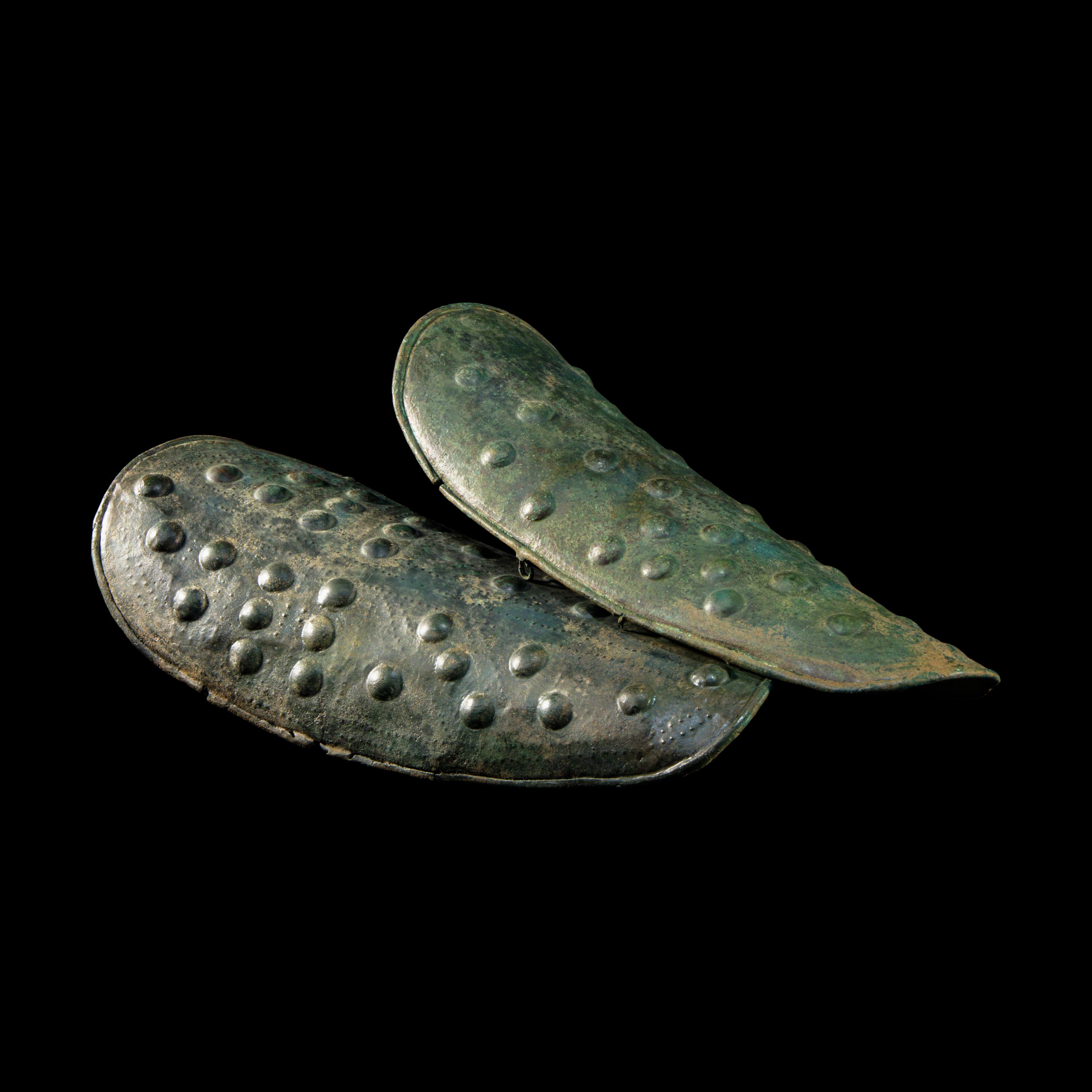 A Pair of European Bronze Age Greaves