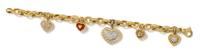An 18 Karat Yellow Gold and Diamond Charm Bracelet, Stambolian, 32.60 dwts.