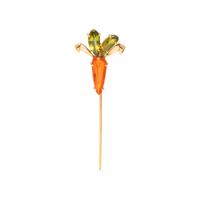 KAHLE, FIRE OPAL AND PERIDOT CARROT STICKPIN