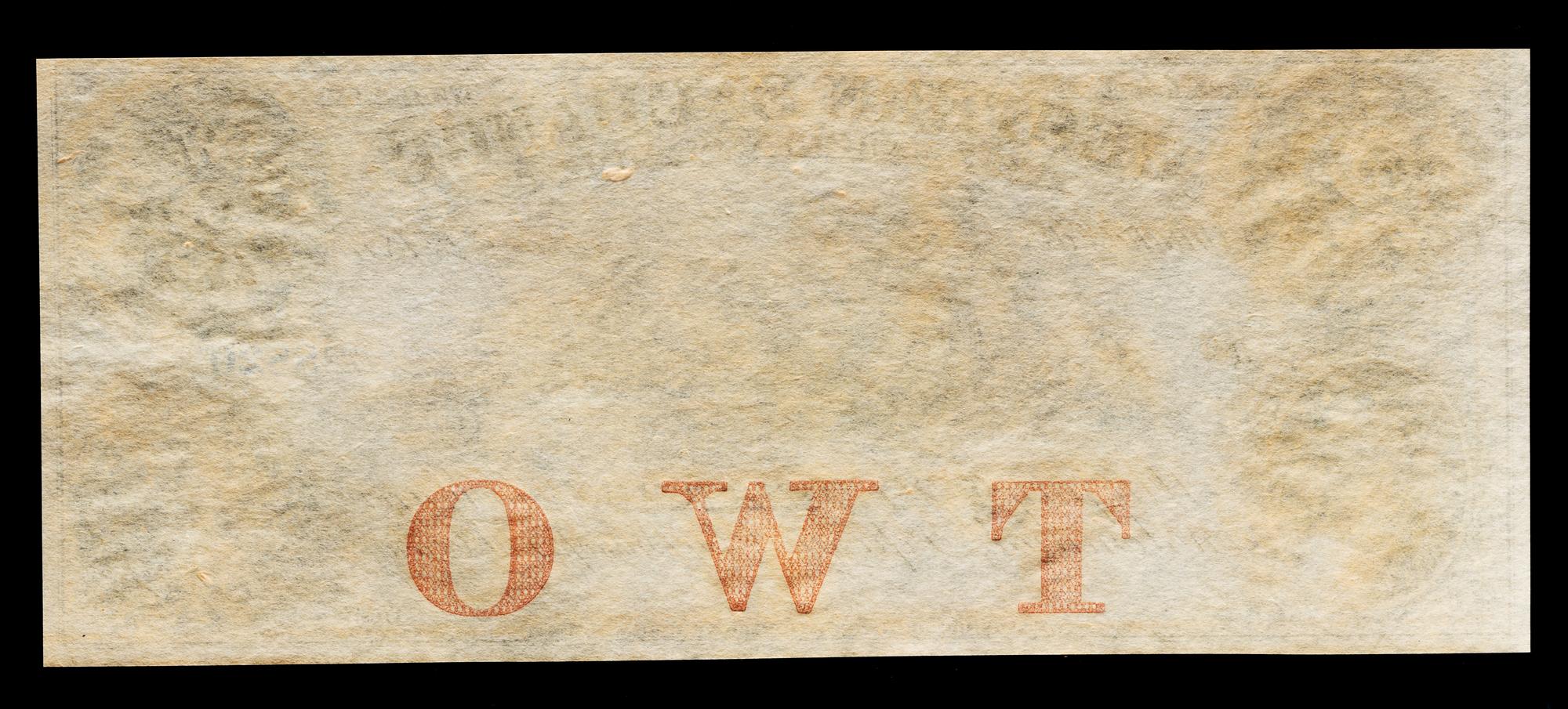 Obsolete $2 Bank Note: The Western Exchange Fire & Insurance Co. — OMAHA CITY, NEBRASKA, CIRCA 1857