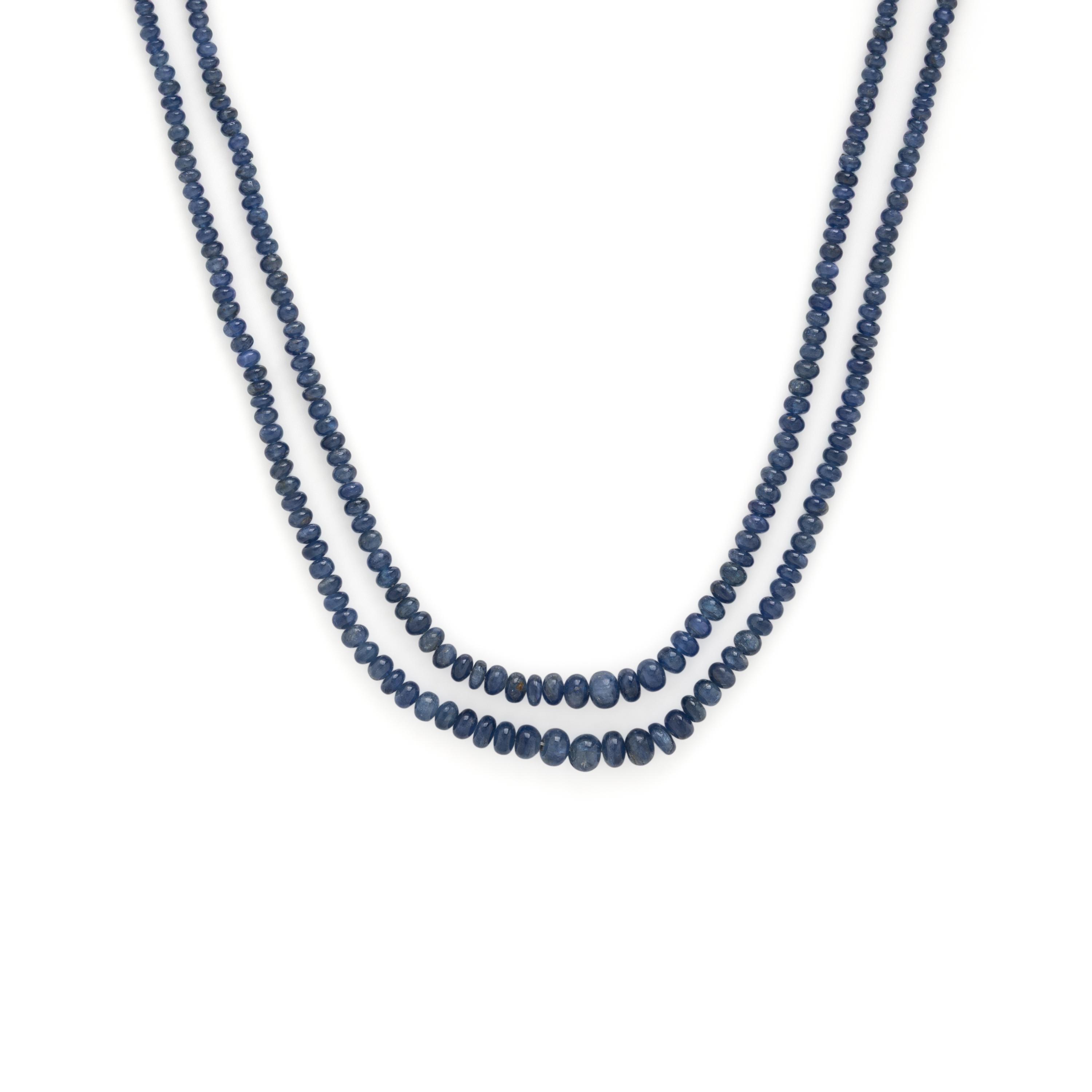 Two Sapphire Beaded Necklaces