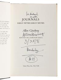 GINSBERG, Allen (1926-1997). A group of 12 works by or about Ginsberg, MANY SIGNED OR INSCRIBED, comprising: