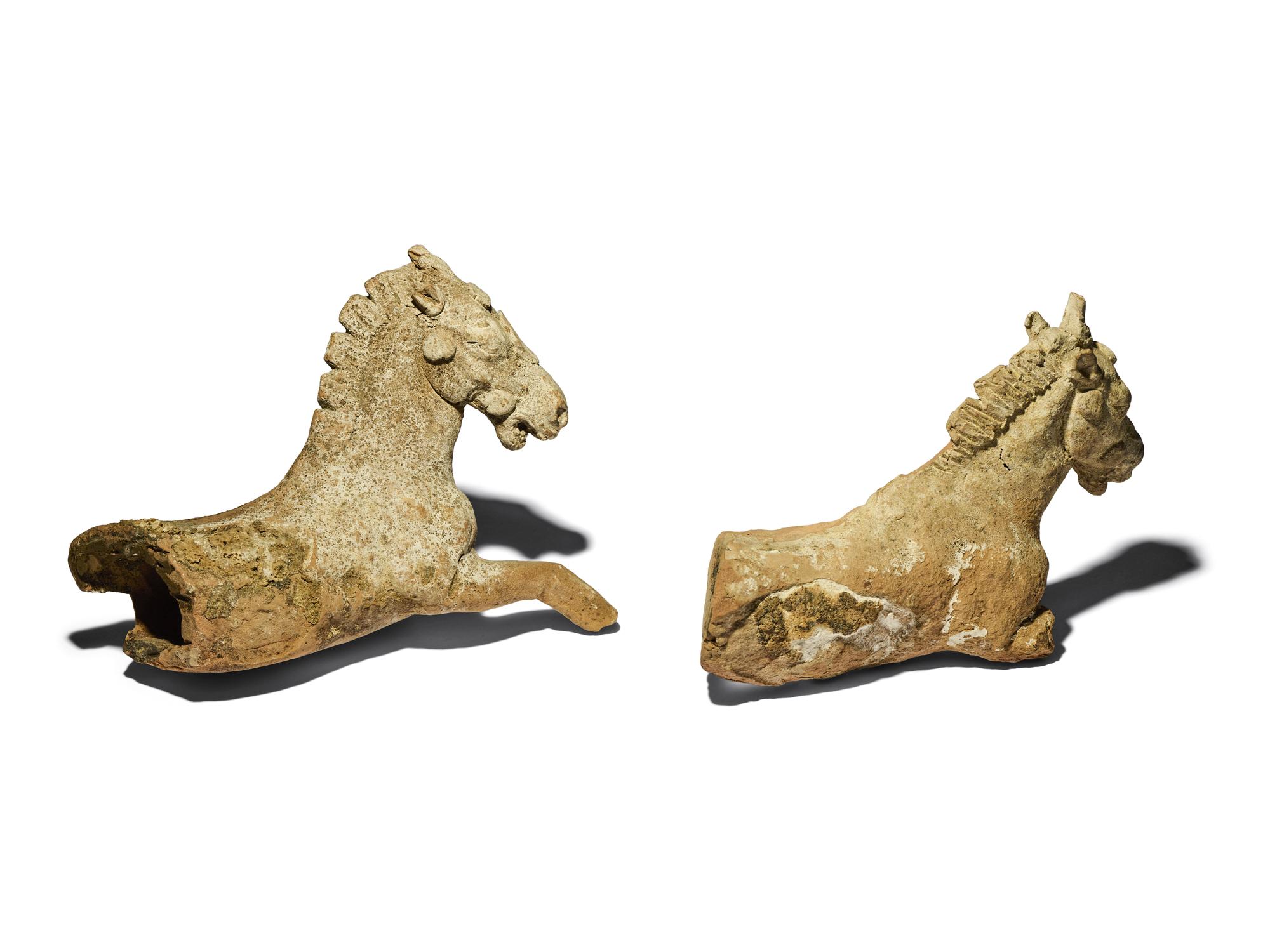 Two Canosan Terracotta Horse Fragments