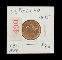 A United States 1895 Liberty Head $5 Gold Coin