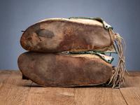 Comanche Beaded Hide Moccasins