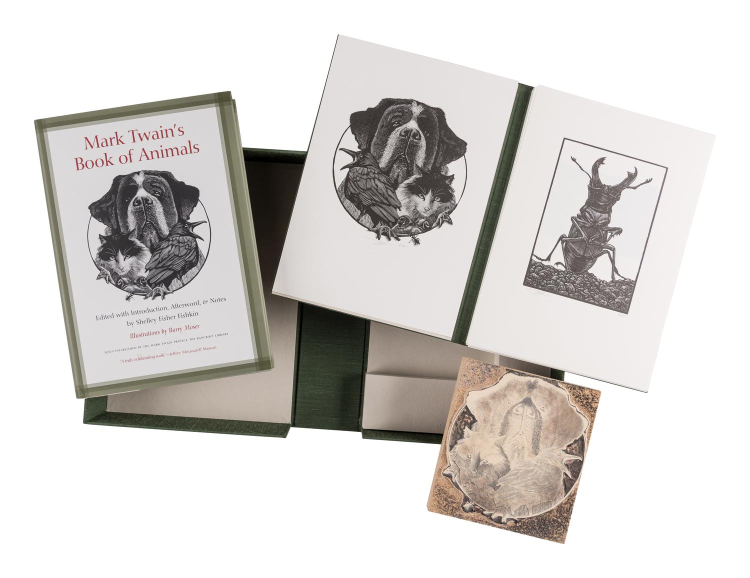 [CLEMENS, Samuel Langhorne (1835-1910)]. Mark Twain’s Book of Animals. Edited with Introduction, Afterward, & Notes by Shelley Fisher Fishkin. Illustrations by Barry Moser . Berkeley, CA: University of California Press, [2010].