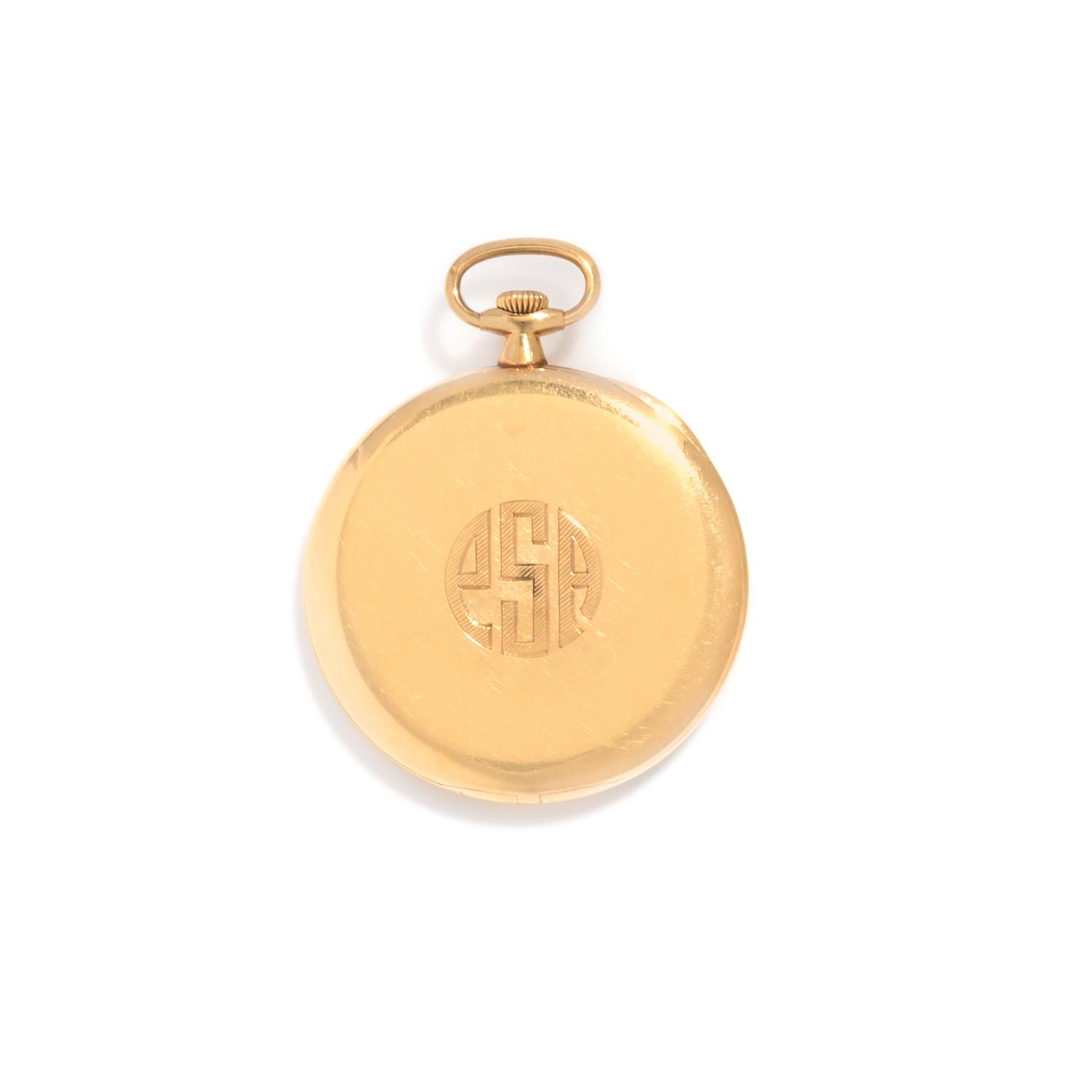 TIFFANY & CO., 18K YELLOW GOLD OPEN FACE POCKET WATCH