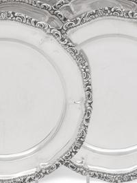 A Set of Twelve Continental Silver Dessert Plates