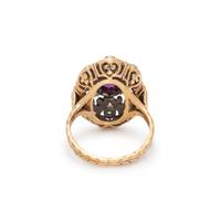 BICOLOR GOLD, RUBY, AND DIAMOND RING