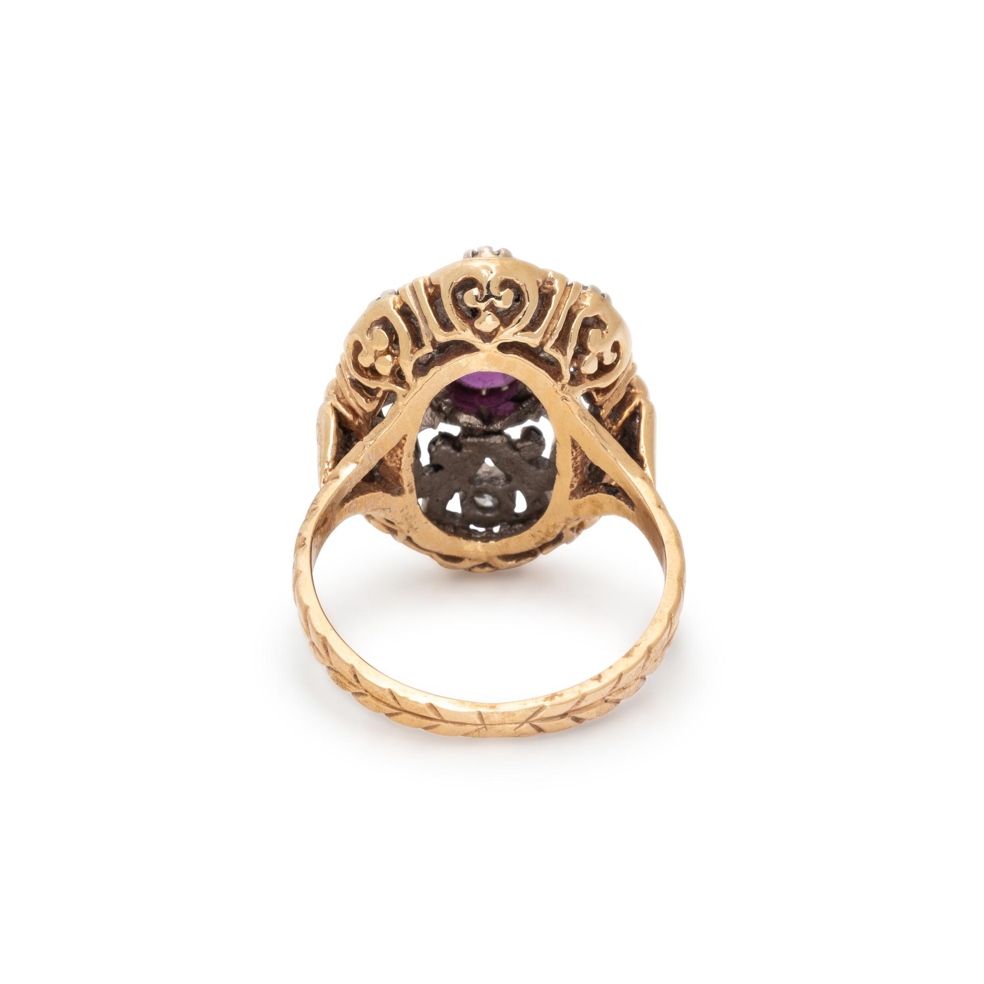 BICOLOR GOLD, RUBY, AND DIAMOND RING