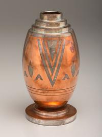Mixed Metal Art Deco Vase