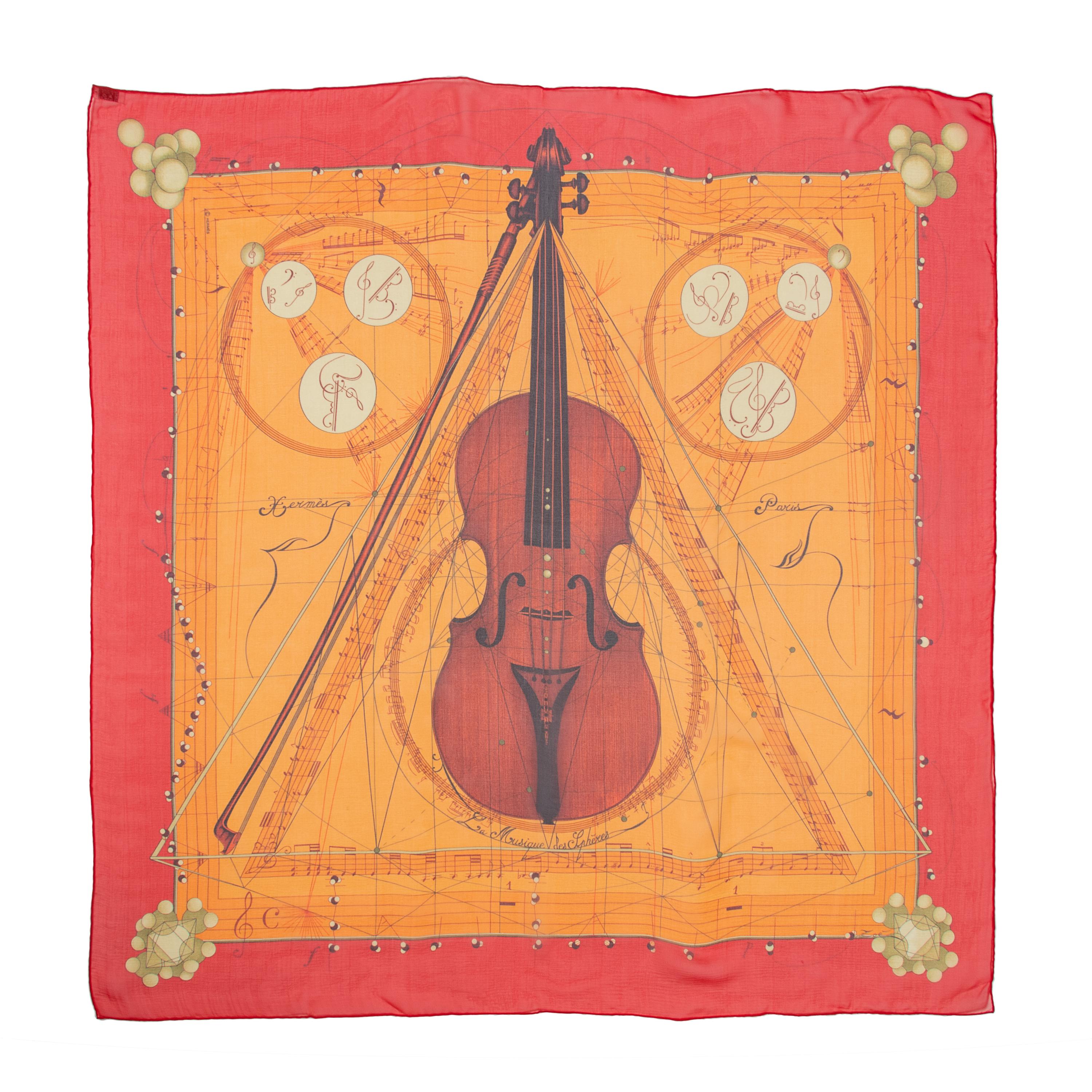 Three Hermès 90cm Silk Chiffon Scarves