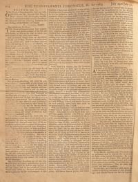 [American Revolution] The Pennsylvania Chronicle, and Universal Advertiser