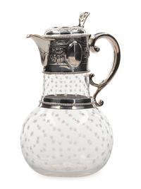 A Victorian Silver Mounted Cut Glass Claret Jug