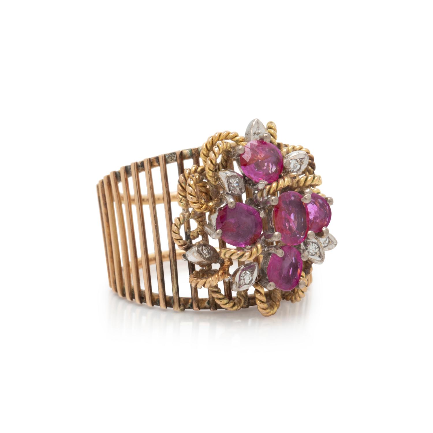 CLARITY-ENHANCED PINK SAPPHIRE AND DIAMOND RING