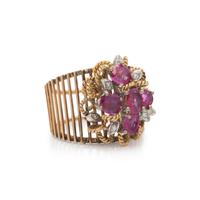 CLARITY-ENHANCED PINK SAPPHIRE AND DIAMOND RING