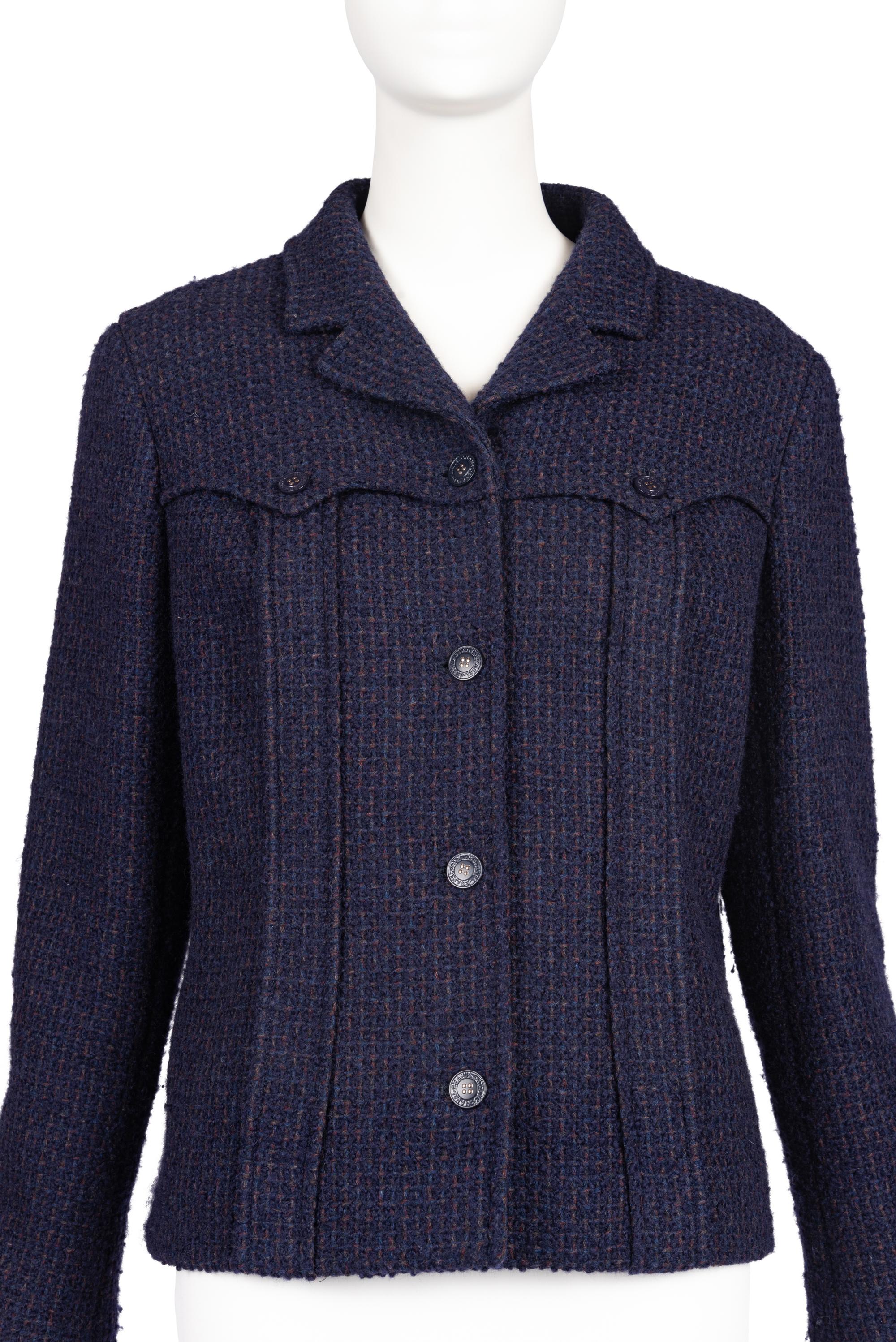 Chanel Navy Tweed Jacket, Autumn 2002