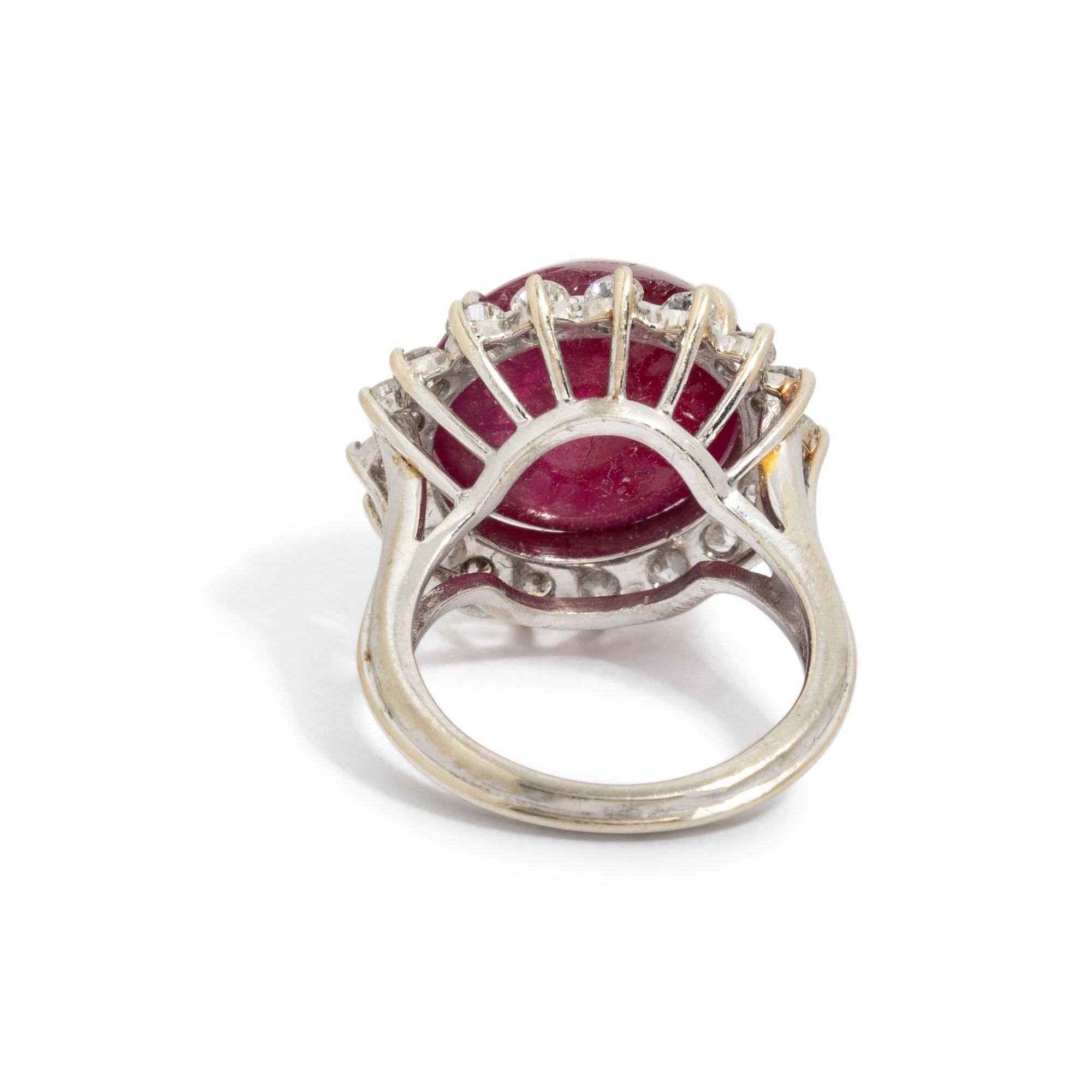 STAR RUBY AND DIAMOND RING